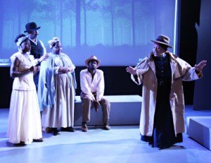 Sola Thompson as Vivian, Ken Early* as Maddox, Burgess Byrd as Shiloh, Darnell Benjamin as Knox & Keisha Kemper as Harry. Photo by Deogracias Lerma.