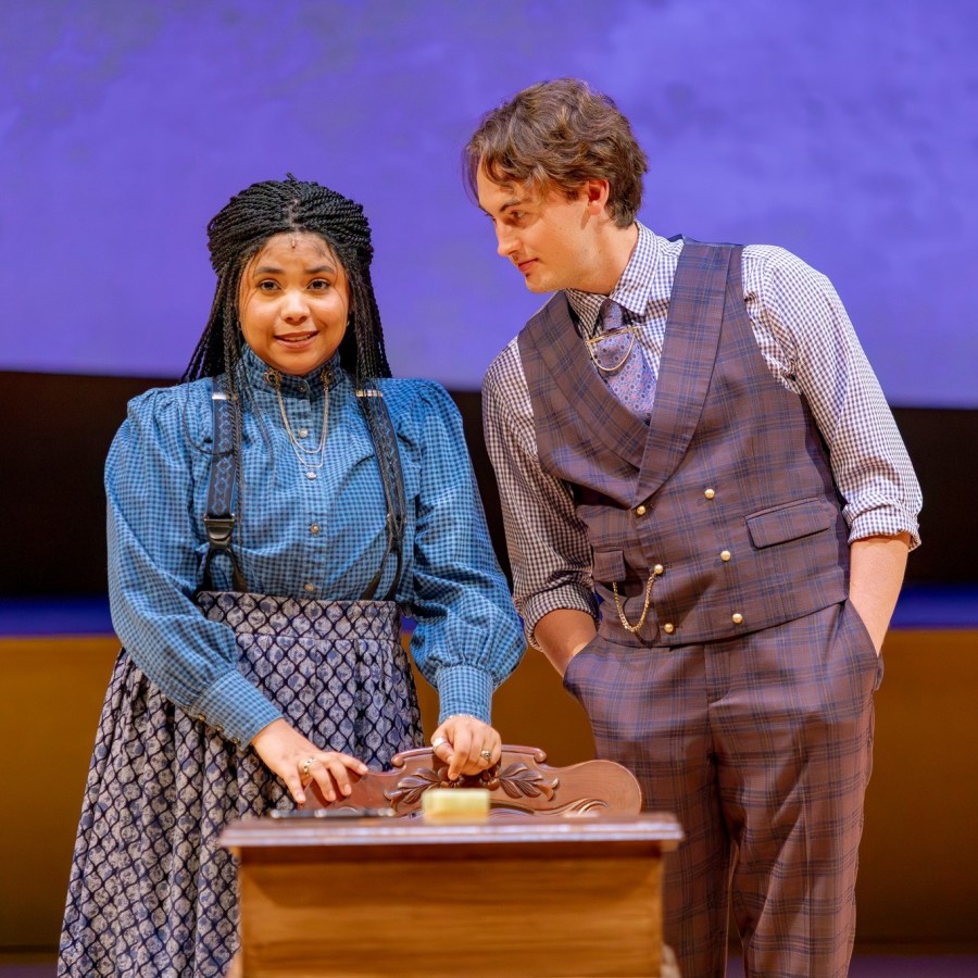 Beasley as Louisa/Jo and Rocco Weyer as Laurie. Photo by Mikki Schaffner.