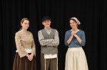 Maggie Magill as Golde, Zeke Crocker as Tevye, and Grace Magill as Tzeitel